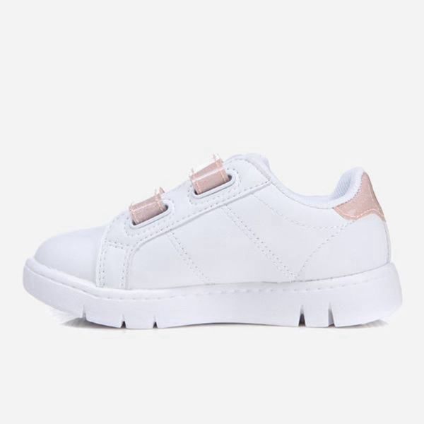 Sapatos De Estilo De Vida Fila Menina Branco/Rosa - Fila Court Flex Vc Kd En Portugal,YAOJ-53829